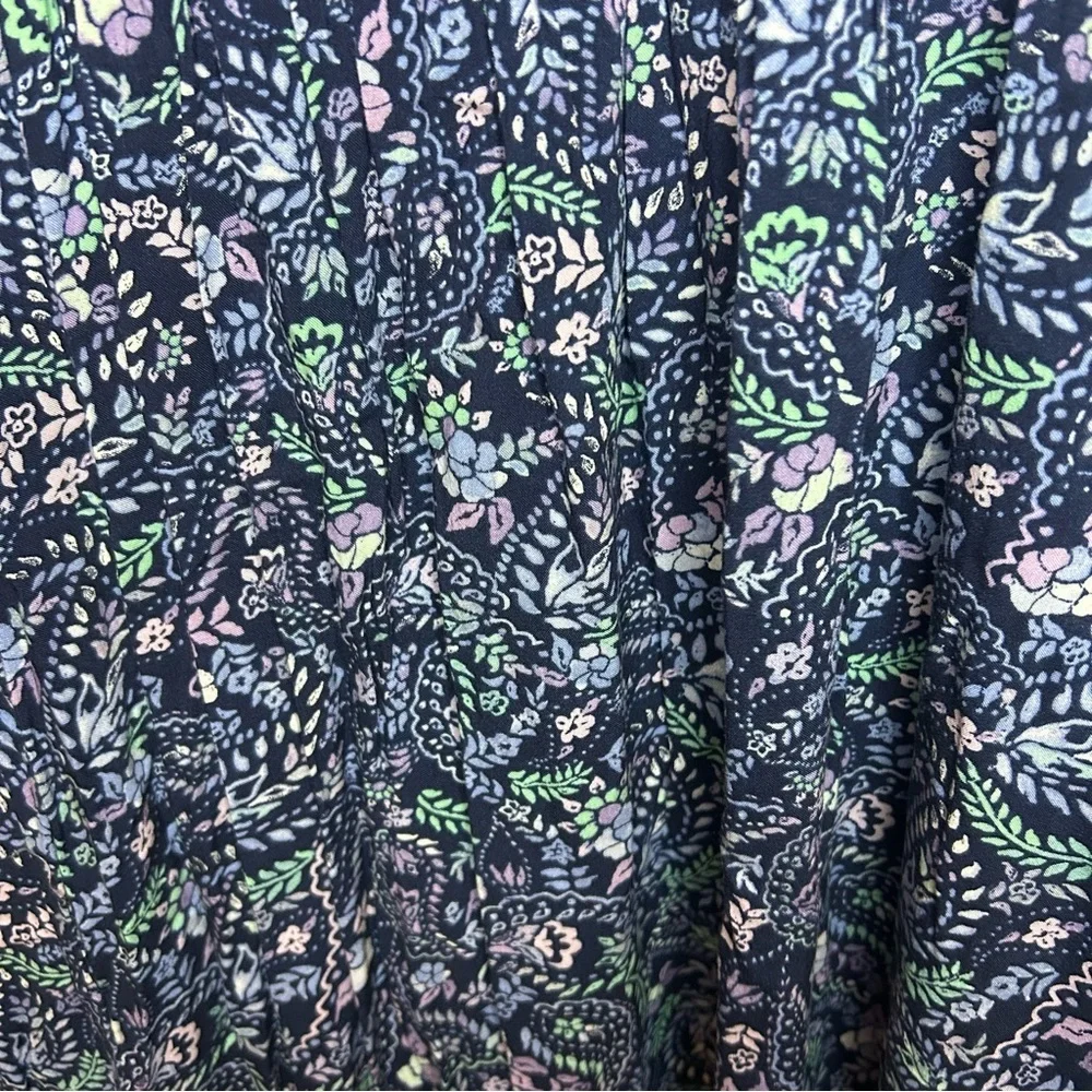 Croft and Barrow maxi dress floral paisley blue purple size small